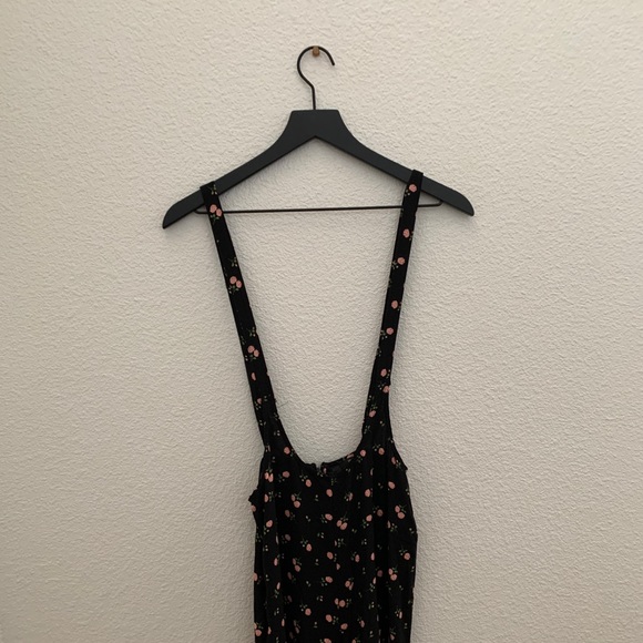 Forever 21 Floral Wide Leg Suspender Pants - Picture 3 of 11